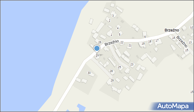 Brzeźno, Brzeźno, 27, mapa Brzeźno