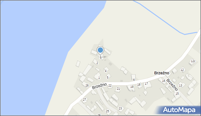 Brzeźno, Brzeźno, 3, mapa Brzeźno