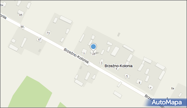 Brzeźno-Kolonia, Brzeźno-Kolonia, 1A, mapa Brzeźno-Kolonia