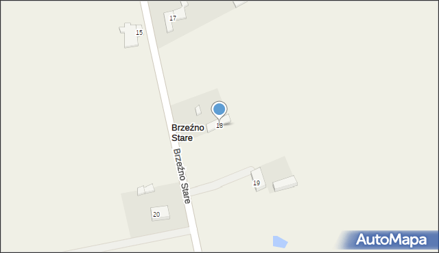 Brzeźno Stare, Brzeźno Stare, 18, mapa Brzeźno Stare