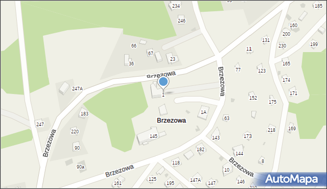 Brzezowa, Brzezowa, 1, mapa Brzezowa