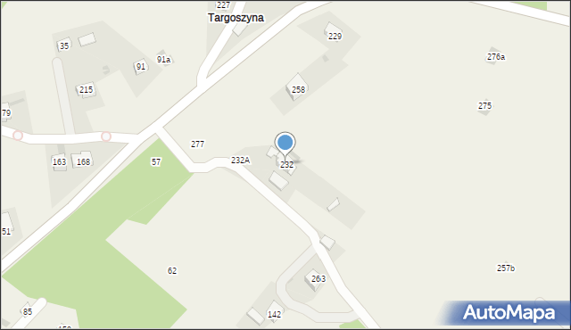 Brzezowa, Brzezowa, 232, mapa Brzezowa