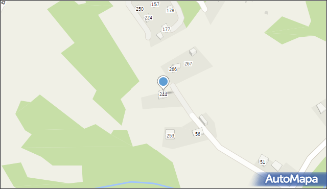 Brzezowa, Brzezowa, 244, mapa Brzezowa