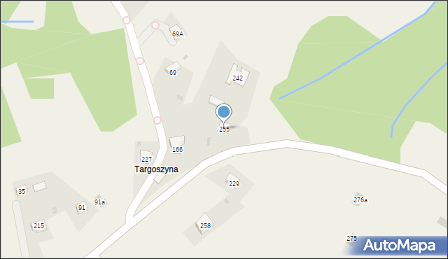 Brzezowa, Brzezowa, 255, mapa Brzezowa