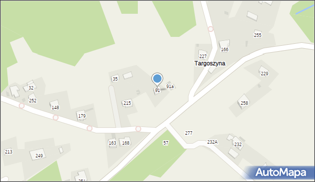 Brzezowa, Brzezowa, 91, mapa Brzezowa