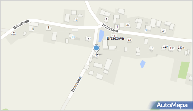 Brzezowa, Brzezowa, 35, mapa Brzezowa