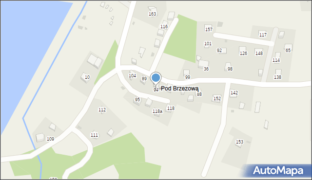 Brzezowa, Brzezowa, 94, mapa Brzezowa