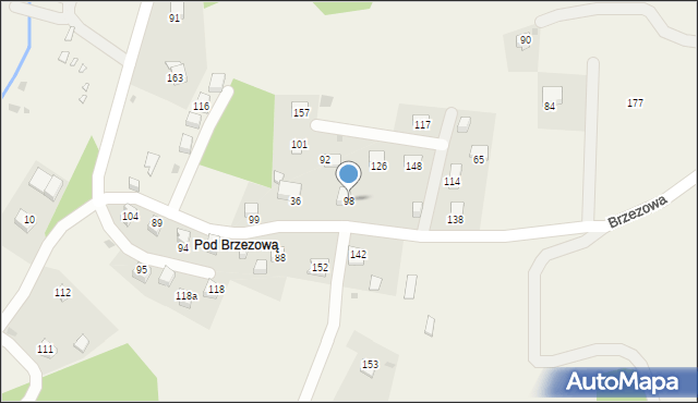 Brzezowa, Brzezowa, 98, mapa Brzezowa