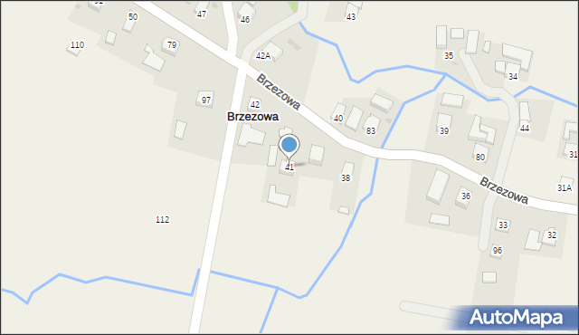 Brzezowa, Brzezowa, 41, mapa Brzezowa