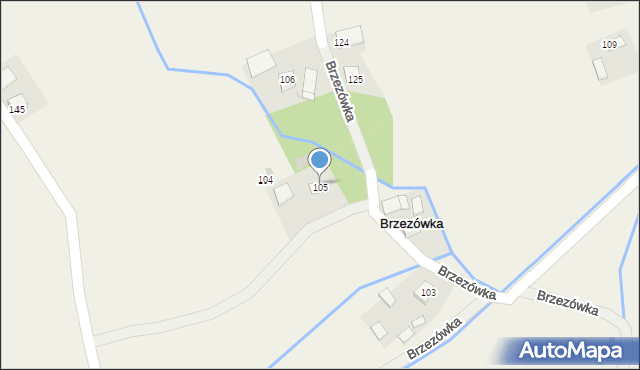 Brzezówka, Brzezówka, 105, mapa Brzezówka