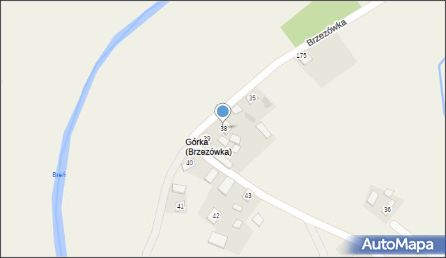 Brzezówka, Brzezówka, 38, mapa Brzezówka