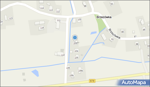 Brzezówka, Brzezówka, 103, mapa Brzezówka