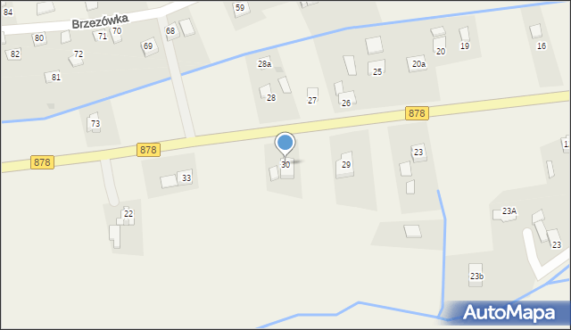 Brzezówka, Brzezówka, 30, mapa Brzezówka