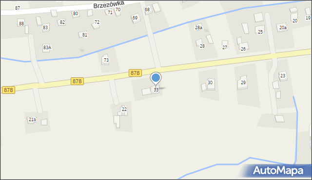 Brzezówka, Brzezówka, 33, mapa Brzezówka