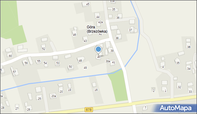 Brzezówka, Brzezówka, 40, mapa Brzezówka