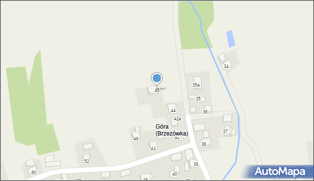 Brzezówka, Brzezówka, 45, mapa Brzezówka