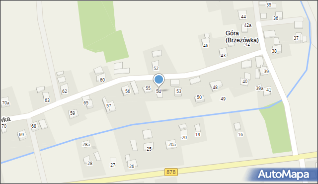 Brzezówka, Brzezówka, 54, mapa Brzezówka