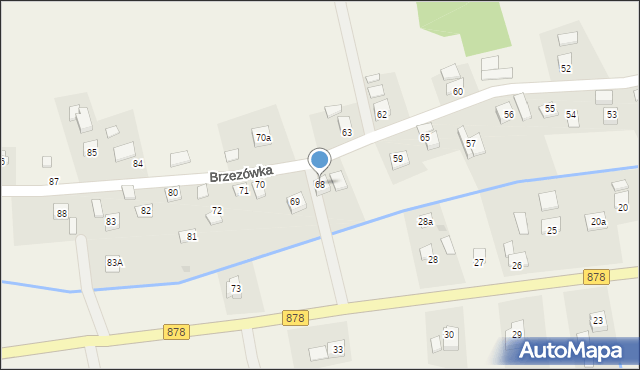 Brzezówka, Brzezówka, 68, mapa Brzezówka