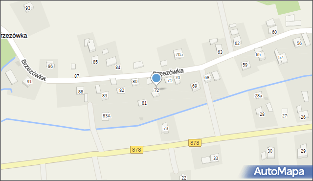 Brzezówka, Brzezówka, 72, mapa Brzezówka