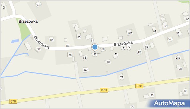 Brzezówka, Brzezówka, 82, mapa Brzezówka