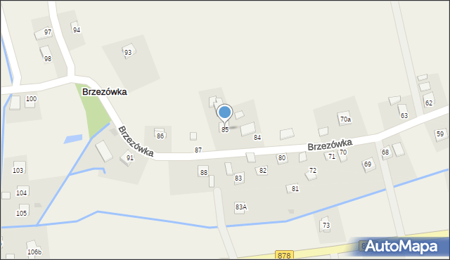 Brzezówka, Brzezówka, 85, mapa Brzezówka