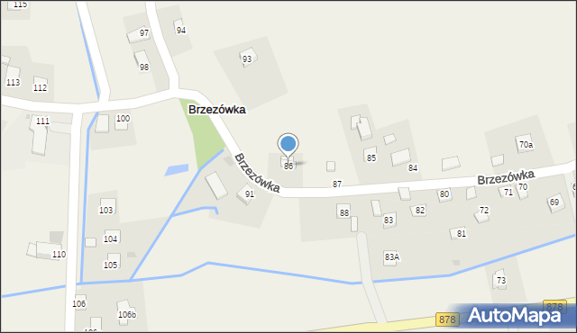 Brzezówka, Brzezówka, 86, mapa Brzezówka