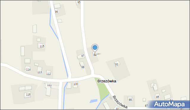 Brzezówka, Brzezówka, 94, mapa Brzezówka