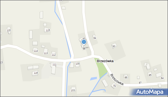 Brzezówka, Brzezówka, 98, mapa Brzezówka