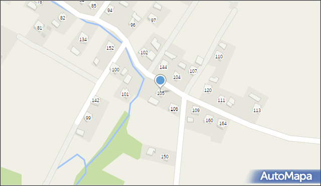 Brzezówka, Brzezówka, 105, mapa Brzezówka