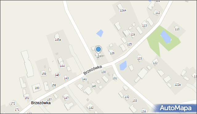 Brzezówka, Brzezówka, 127, mapa Brzezówka