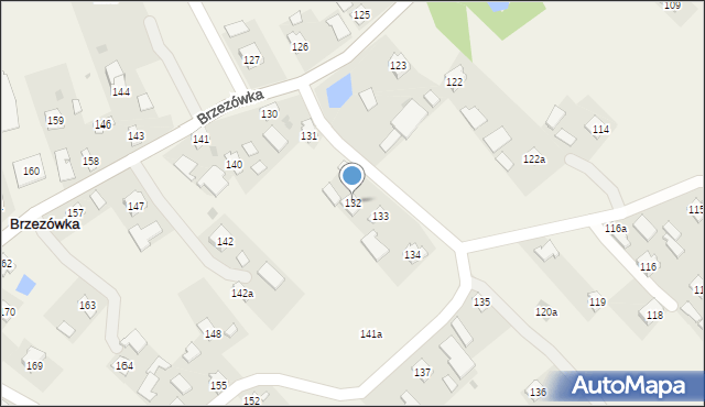 Brzezówka, Brzezówka, 132, mapa Brzezówka