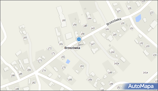 Brzezówka, Brzezówka, 157, mapa Brzezówka