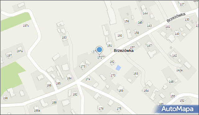 Brzezówka, Brzezówka, 171, mapa Brzezówka