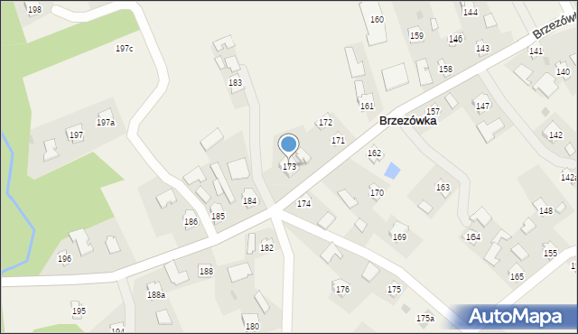 Brzezówka, Brzezówka, 173, mapa Brzezówka