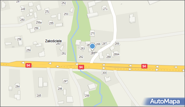 Brzezówka, Brzezówka, 265, mapa Brzezówka