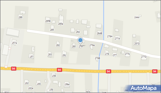 Brzezówka, Brzezówka, 279, mapa Brzezówka