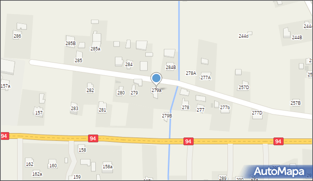 Brzezówka, Brzezówka, 279a, mapa Brzezówka