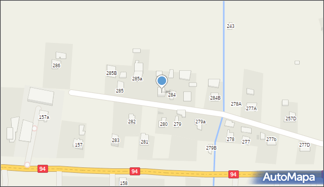 Brzezówka, Brzezówka, 284A, mapa Brzezówka