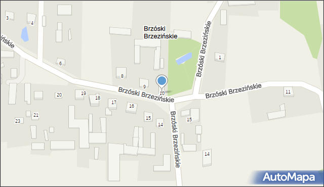 Brzóski Brzezińskie, Brzóski Brzezińskie, 10, mapa Brzóski Brzezińskie