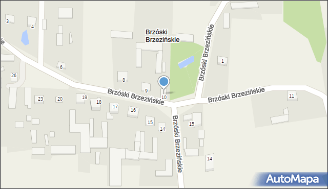 Brzóski Brzezińskie, Brzóski Brzezińskie, 11, mapa Brzóski Brzezińskie