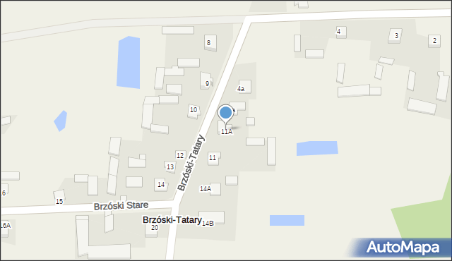 Brzóski-Tatary, Brzóski-Tatary, 11A, mapa Brzóski-Tatary