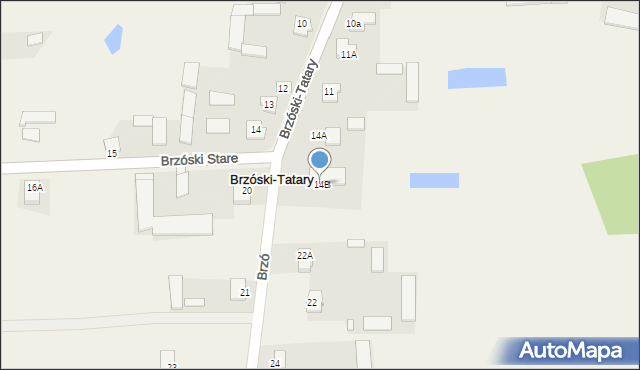 Brzóski-Tatary, Brzóski-Tatary, 14B, mapa Brzóski-Tatary