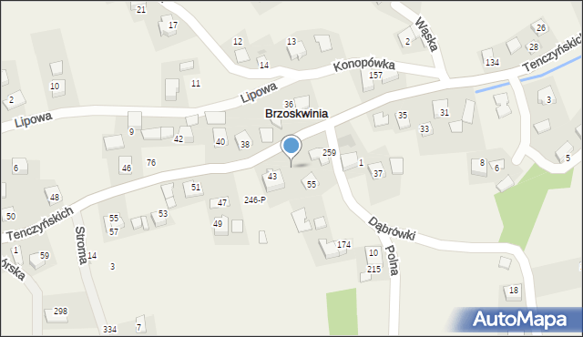 Brzoskwinia, Brzoskwinia, 55, mapa Brzoskwinia