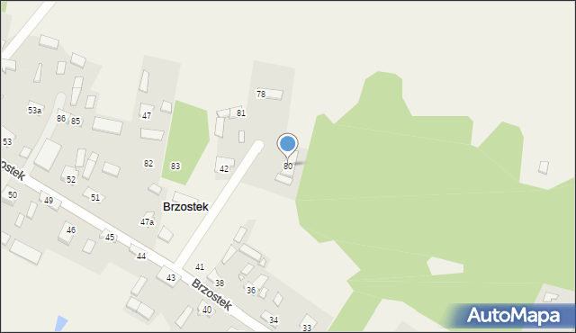 Brzostek, Brzostek, 80, mapa Brzostek