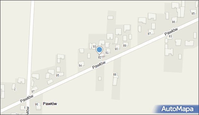 Brzostków, Brzostków, 92, mapa Brzostków