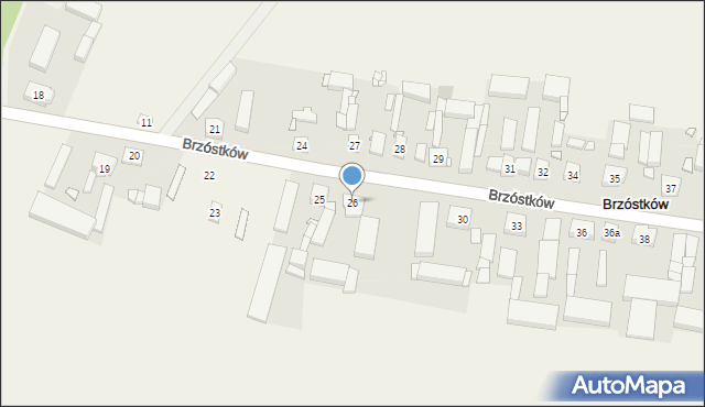 Brzóstków, Brzóstków, 26, mapa Brzóstków