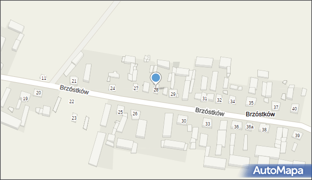 Brzóstków, Brzóstków, 28, mapa Brzóstków