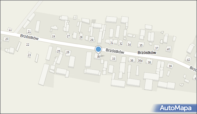 Brzóstków, Brzóstków, 30, mapa Brzóstków