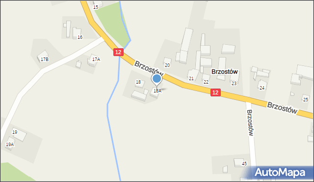 Brzostów, Brzostów, 18A, mapa Brzostów