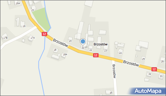 Brzostów, Brzostów, 21, mapa Brzostów